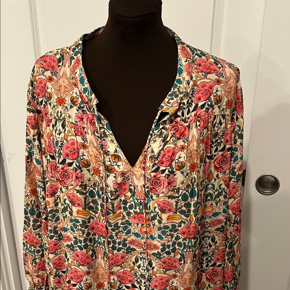 Natural Life Women’s Dara Midi Multicolor Floral Boho Tassels Dress SizeXL - Picture 4 of 11